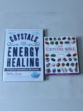 The Crystal Bible Judy Hall & Crystals for Energy Healing Ashley Leavy Bundle